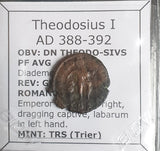 #o574# Roman Bronze coin issued by Theodosius I from 388-392 AD