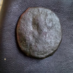 #o565# Byzantine 1/2 follis coin of Justinian I from 527-565 AD