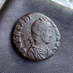 #N359# Roman Bronze coin issued by Arcadius from 392-395 AD