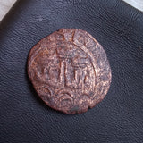 #o128# Portuguese copper Ceitil coin of Manuel I from 1495-1547 AD