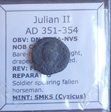 #N381# Roman Bronze coin issued by Julian II from 351-354 AD