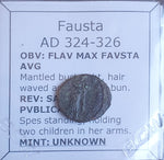 #N577# Roman coin issued by Fausta from 324-326 AD (Wife to Constantine)