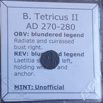 #o588# Roman barbarous issue coin of Tetricus II from 270-280 AD