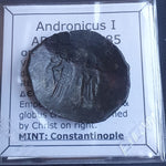 #L954# Byzantine Trachy coin of Andronicus I from 1183-1185 AD (Constantinople)