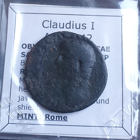 #k101# Roman Ae As coin of Claudius I from 41-42 AD