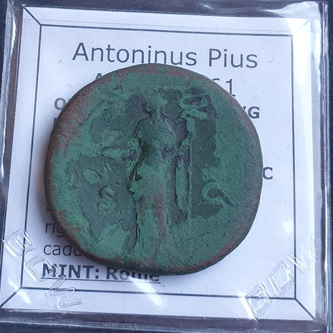 #O581# Roman bronze Sestertius coin of Antoninus Pius from 145-161 AD