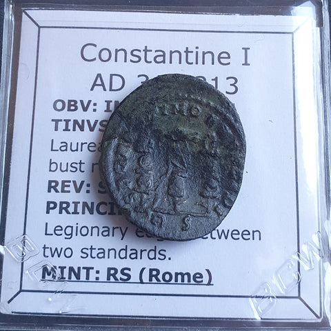 #M080# Roman Bronze coin issued by Constantine I from 312-313 AD (Rare)