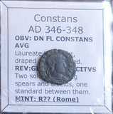 #o623# Roman Bronze coin issued by Constans from 346-348 AD