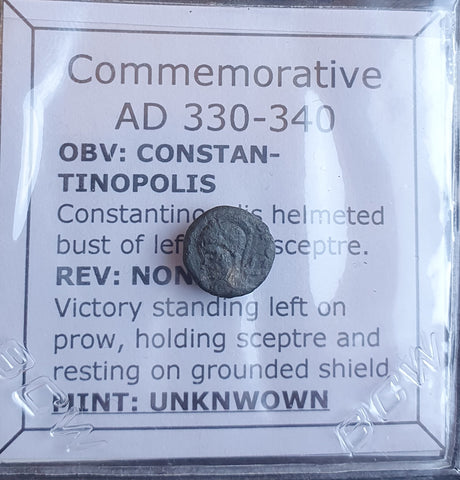 #M096# Commemorative Barbarous Roman bronze coin of Constantine I from 330-340AD