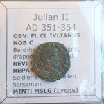 #o622# Roman Bronze coin issued by Julian II from 351-354 AD