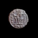 #o625# Roman bronze coin issued by Gratian from 378-383 AD