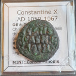 #L974# Byzantine Follis coin of Constantine X from 1059-1067 AD