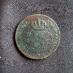 #n766# Spanish 1 Decima de Real coin of Isabel II from 1855 AD