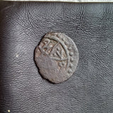 #o700# Ottoman copper Mangir coin of Murad II from 1444-1445 AD