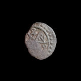 #o700# Ottoman copper Mangir coin of Murad II from 1444-1445 AD