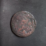 #o663# Anonymous copper Umayyad Fals coin from Wasit, Iraq 696-750 AD