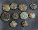 Lot of 10 Identified Greek Bronze coins from 400-100 BC