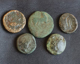 Lot of 10 Identified Iberian Greek Bronze coins from 400-200 BC