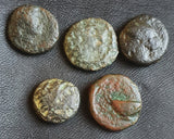 Lot of 10 Identified Iberian Greek Bronze coins from 400-200 BC