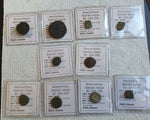 Lot of 10 Identified Iberian Greek Bronze coins from 300-100 BC