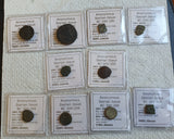 Lot of 10 Identified Iberian Greek Bronze coins from 300-100 BC