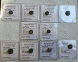 Lot of 10 Identified Seleucid Greek Bronze coins of Antiochus III, 222-187 BC