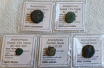 Lot of 5 Identified Iberian Greek Bronze coins from 400-20 BC