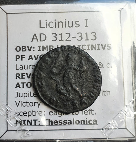 #L342# Roman bronze follis coin of Licinius I from 312-313 AD