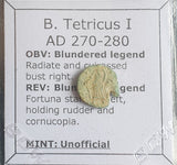 #o592# Roman barbarous issue coin of Tetricus I from 270-280 AD