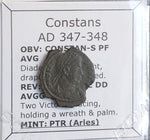 #M276# Roman Bronze coin issued by Constans from 347-348 AD