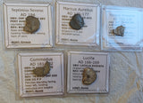 ##### Ex-dealers lot of 5 Ancient silver Roman coins from 166-228 AD