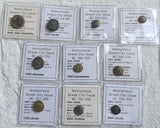 #### Lot of 10 Identified Greek Bronze coins from BC 400-14 AD