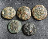 #### Lot of 10 Identified Greek Bronze coins from BC 400-14 AD