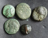 #### Lot of 10 Identified Greek Bronze coins from 400-200 BC