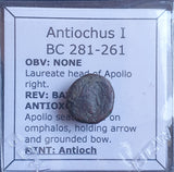 #L688# Greek Seleucid Bronze Coin of Antiochus I from 281-261 BC