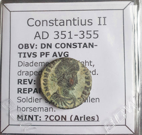 #o795# Roman Bronze coin issued by Constantius II from 351-355 AD