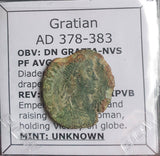 #o839# Nice Roman Bronze coin issued by Gratian from 378-383 AD