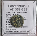 #o816# Roman Bronze coin issued by Constantius II from 351-355 AD