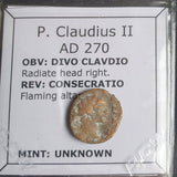 #o769# Roman posthumous Antoninianus coin of Claudius II from 270 AD