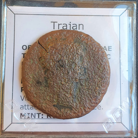 #o938# Large Roman bronze Sestertius coin of Trajan from 103 AD