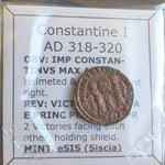 #o842# Roman bronze coin issued by Constantine I from 318-320 AD