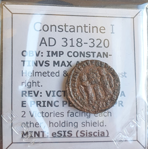 #o842# Roman bronze coin issued by Constantine I from 318-320 AD