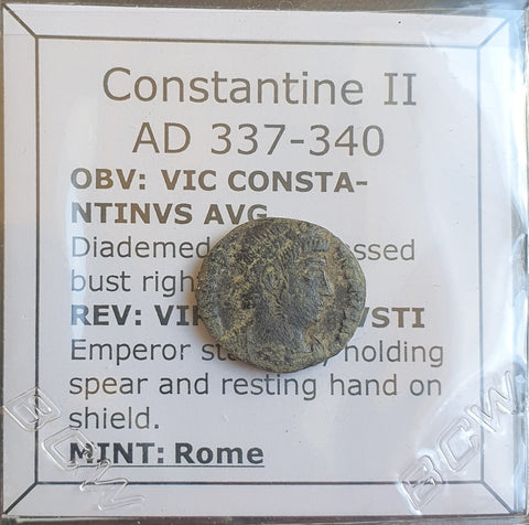 #o913# Roman Bronze coin issued by Constantine II from 337-340 AD