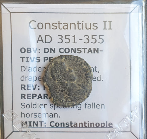 #o814# Roman Bronze coin issued by Constantius II from 351-355 AD