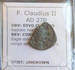 #o767# Roman posthumous Antoninianus coin of Claudius II from 270 AD