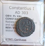 #o855# Roman Bronze coin issued by Constantius I from 303 AD (Carthage)