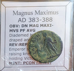 #o850# Rare Roman Bronze coin issued by Magnus Maximus from 383-388 AD