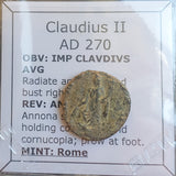 #o923# Roman Antoninianus coin of Claudius II from 270 AD