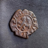 #o945# Spanish Medieval 2 maravedis coin of Philip IV from 1621-1626 AD