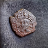 #o945# Spanish Medieval 2 maravedis coin of Philip IV from 1621-1626 AD